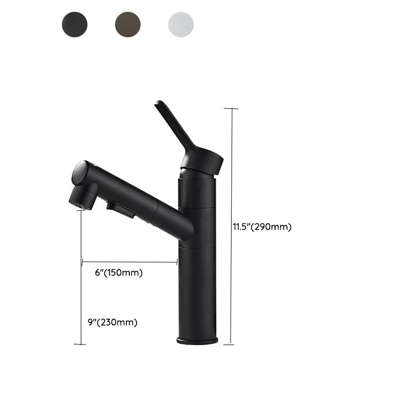 Avtoit | Bathroom Vessel Faucet Swivel Spout Single Handle Faucet with Pull-Out Spray Head