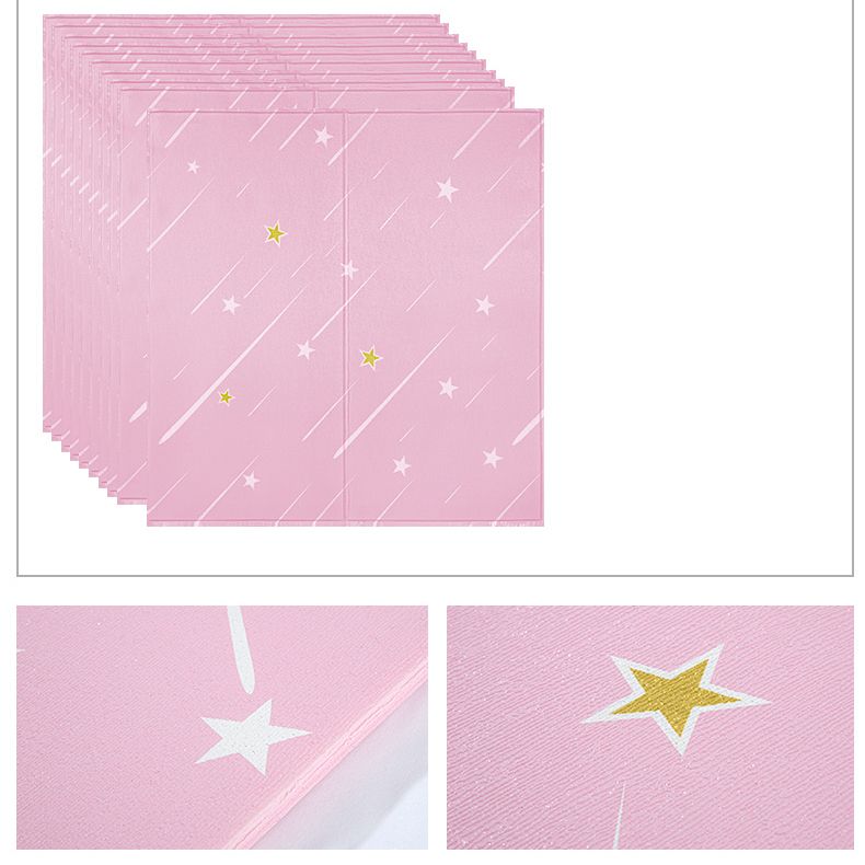 Avtoit | Contemporary Wall Ceiling Cartoon Print Peel and Stick Waterproof Wall Panel