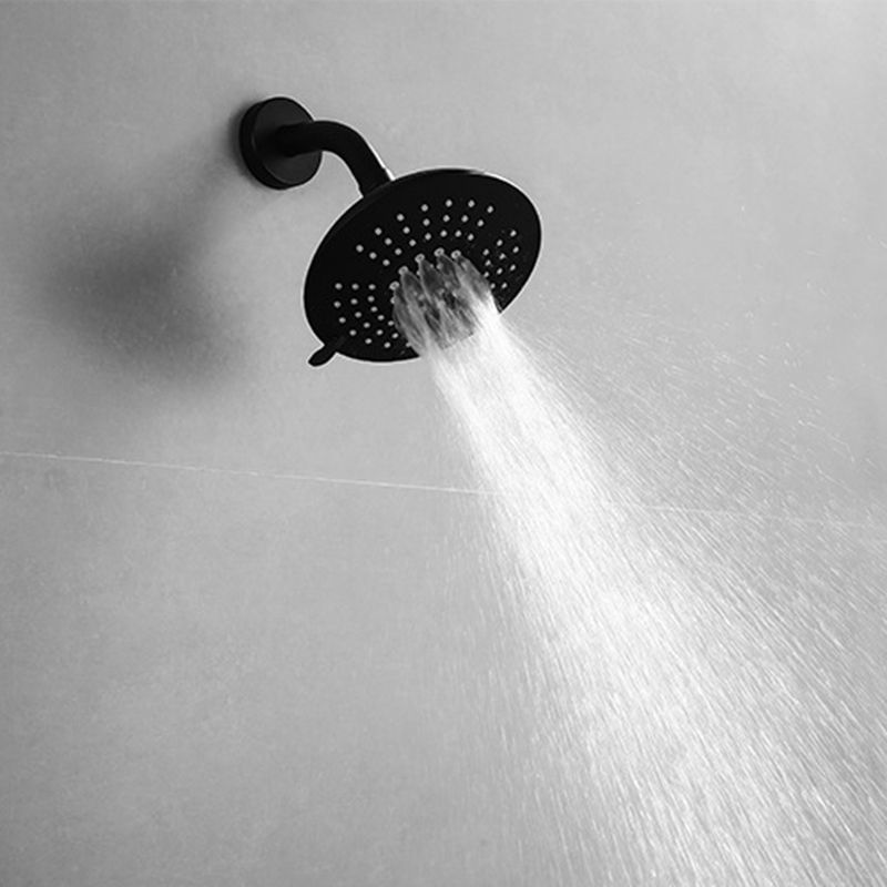 Avtoit | Round Fixed Shower Head Matte Black 5 Spray Patterns Wall Mounted Shower Head