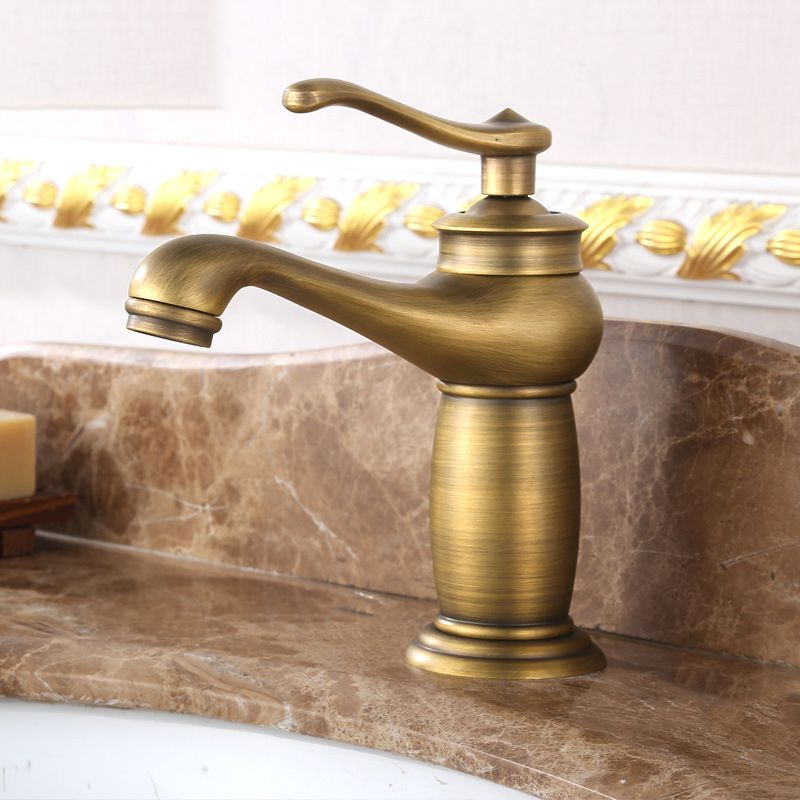 Avtoit | Low arch country vessel faucet single lever brass faucet for bathroom