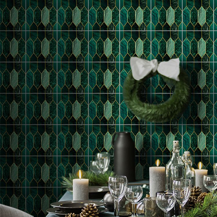 Avtoit | Polygon Peel and Stick Splash Guard Tile PVC Mosaic Peel and Stick Tile for the Kitchen