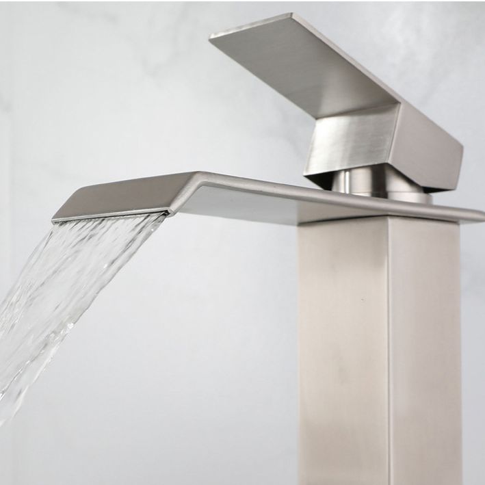 Avtoit | Industrial Faucets Faucet Stainless Steel Lever Handles Waterfall Spout Bathroom Faucet