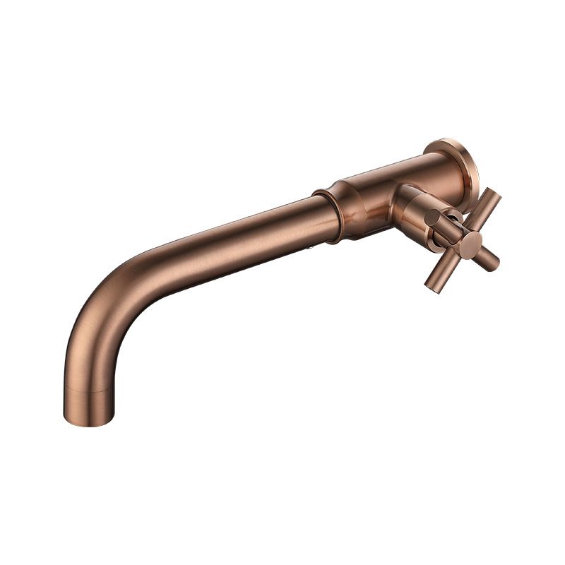 Avtoit | Contemporary Vessel Water Faucet Stainless Steel Cross Handles Wall Mounted Bathroom Faucet