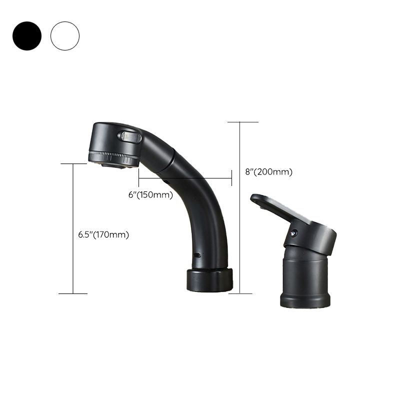 Avtoit | Modern Style Sink Faucet Copper Handle Low Arc Pull-Out Sink Faucet
