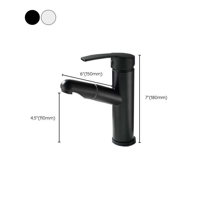Avtoit | Pull-out simple bathroom sink tap 1 hole single lever faucet