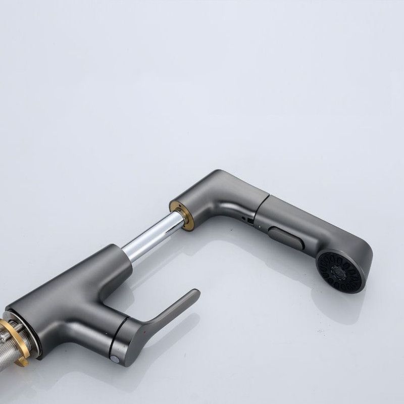 Avtoit | Modern Vessel Sink Faucet Copper Single Handle Pull Down Low Arc Vessel Faucet