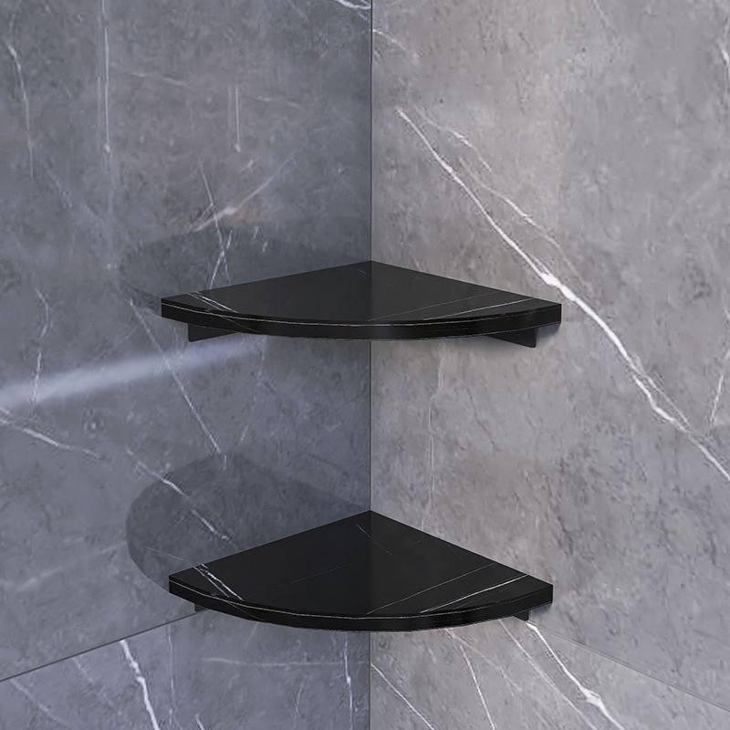 Avtoit | 3-piece modern bathroom accessory set marble and metal bathroom shelf