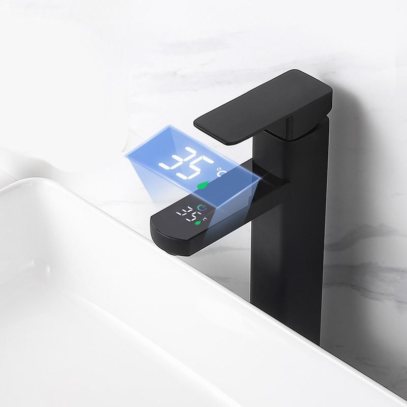 Avtoit | Contemporary sink faucet Digital display Monochrome Low arch basin Bathroom sink