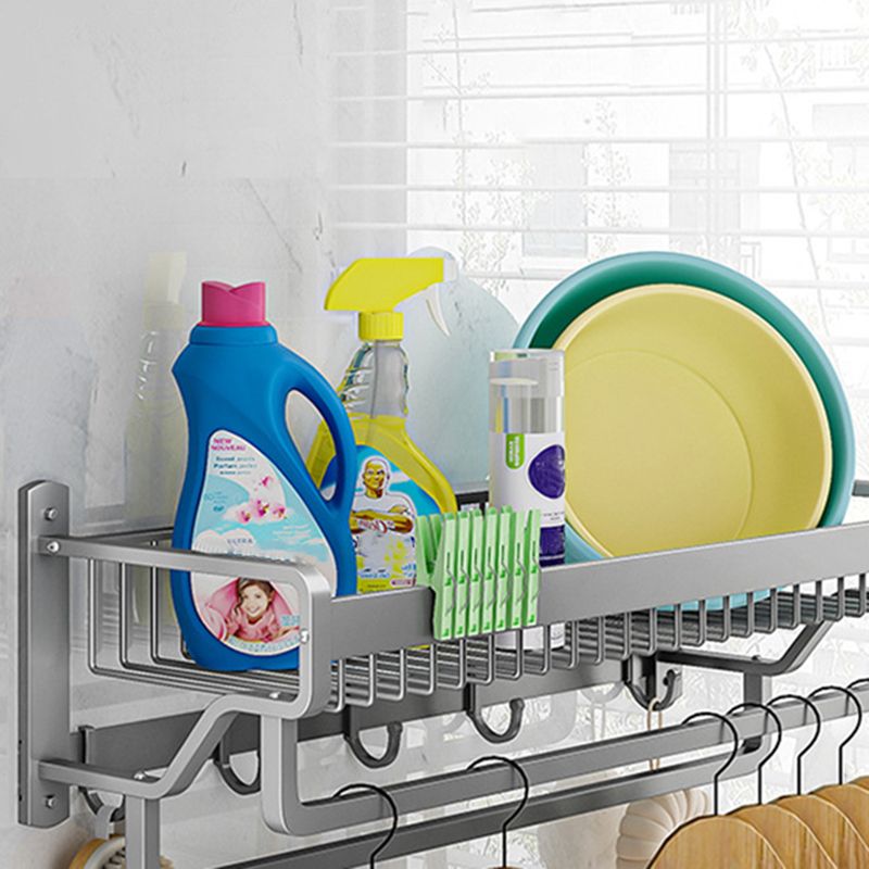 Avtoit | Modern Metal Bath Accessory Set Polished Silver Bath Shelf/Paper Holder/Towel Hook