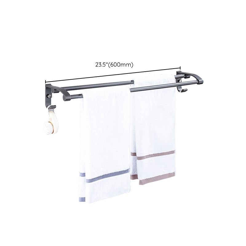 Avtoit | Matt gray bathroom accessory set bathroom shelf/towel holder & paper holder included