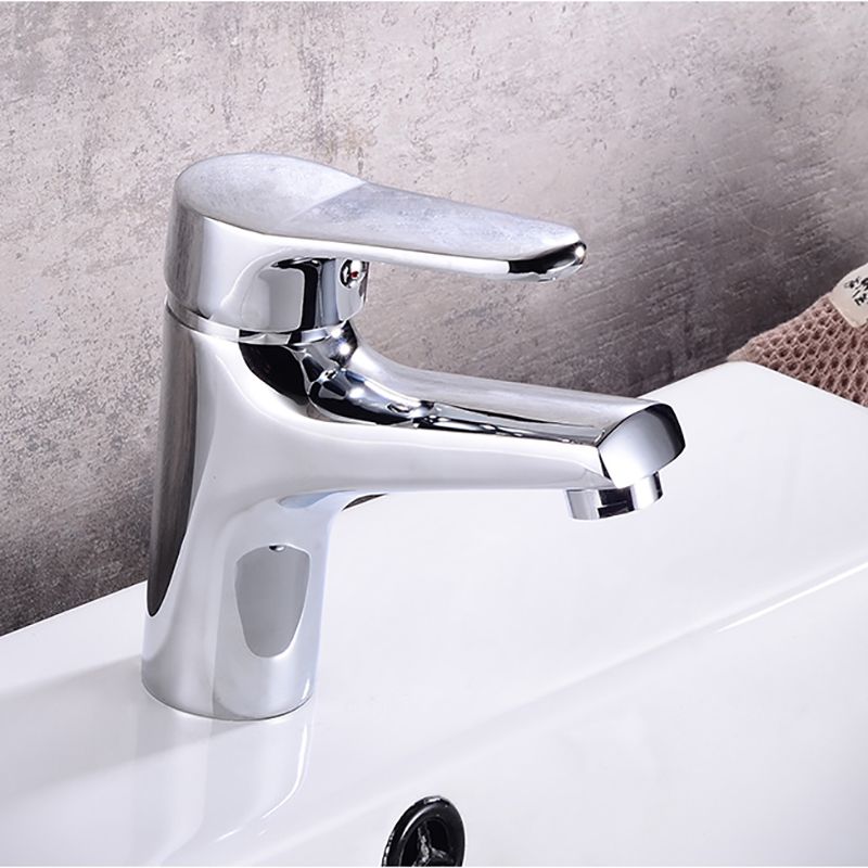 Avtoit | Modern Brass Bathroom Sink Faucet Round Lever Handles Sink Faucet