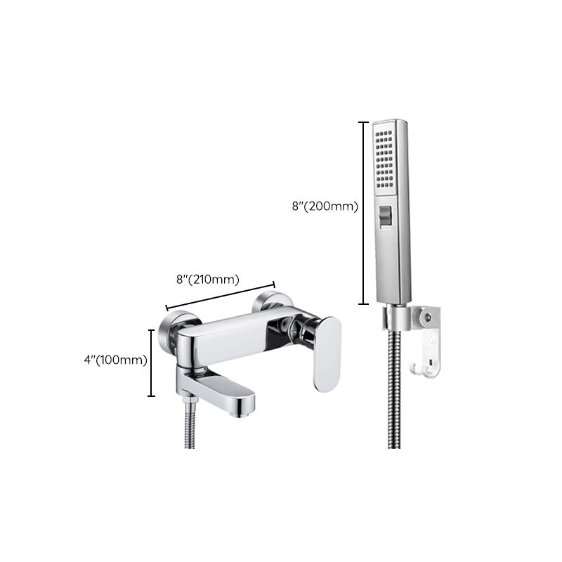 Avtoit | Modern Wall-Mounted Bathtub Faucet Trim Metal Single-Lever Bathtub Faucet Trim