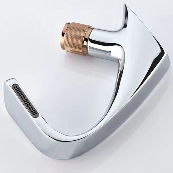 Avtoit | Button Handle Faucet Contemporary Style Faucet with Waterfall Spout