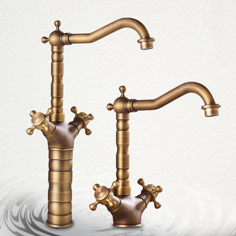 Avtoit | Industrial Widespread Bathtub Faucet with Cross Handles Sink Faucet