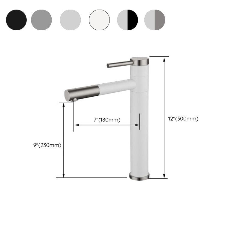 Avtoit | Modern Vessel Sink Faucet Stainless Steel Single Handle Low Arc Pull Down Vessel Faucet