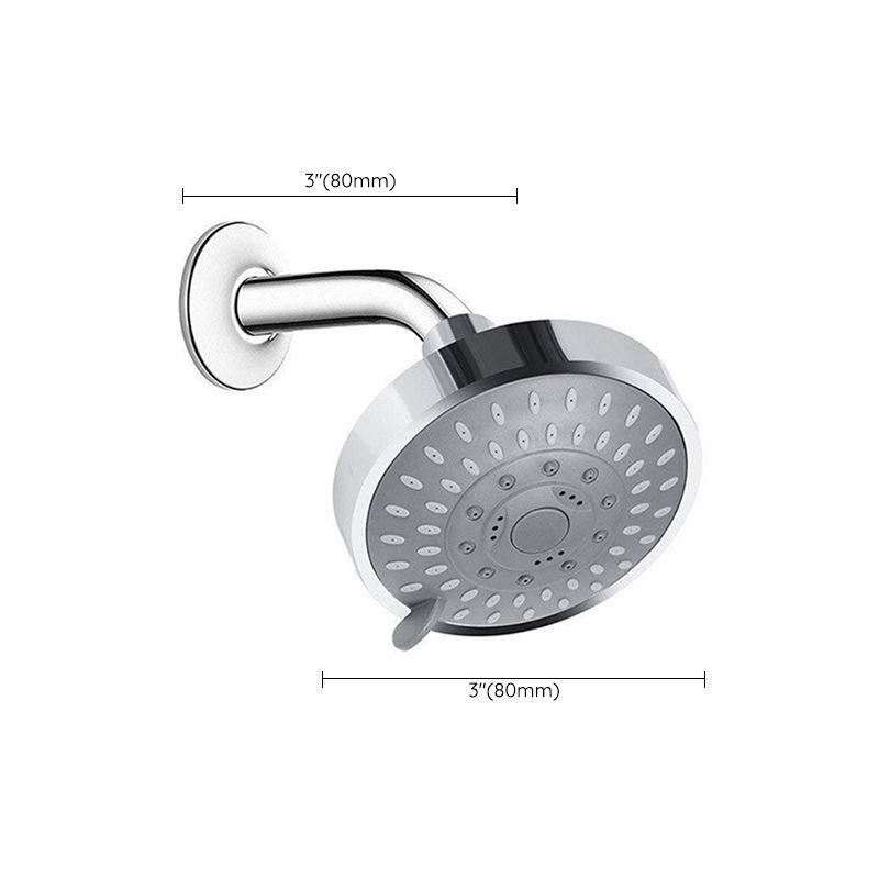 Avtoit | Silver Round Fixed Shower Head Modern Style Wall Mount Shower Head