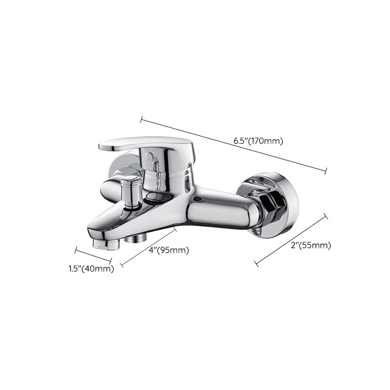 Avtoit | Single Lever Bath Mixer 2 Holes Wall Mounted Hand Shower Low Arc Tub Filler