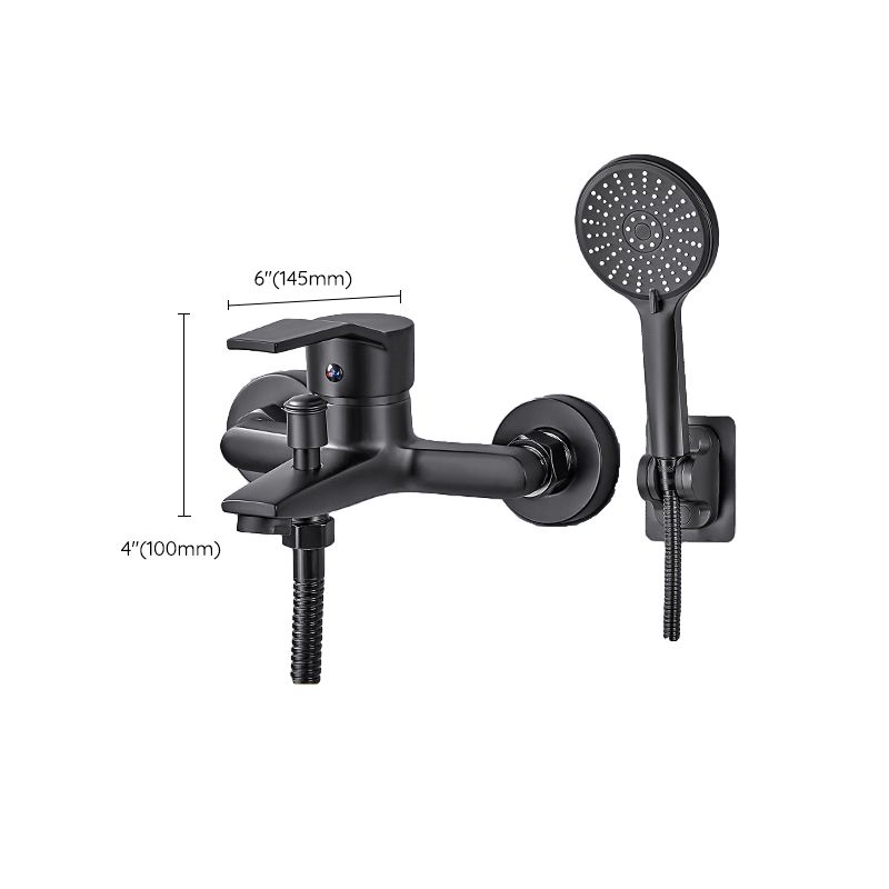 Avtoit | Wall-mounted fixed bathtub faucet lever handle with hand shower