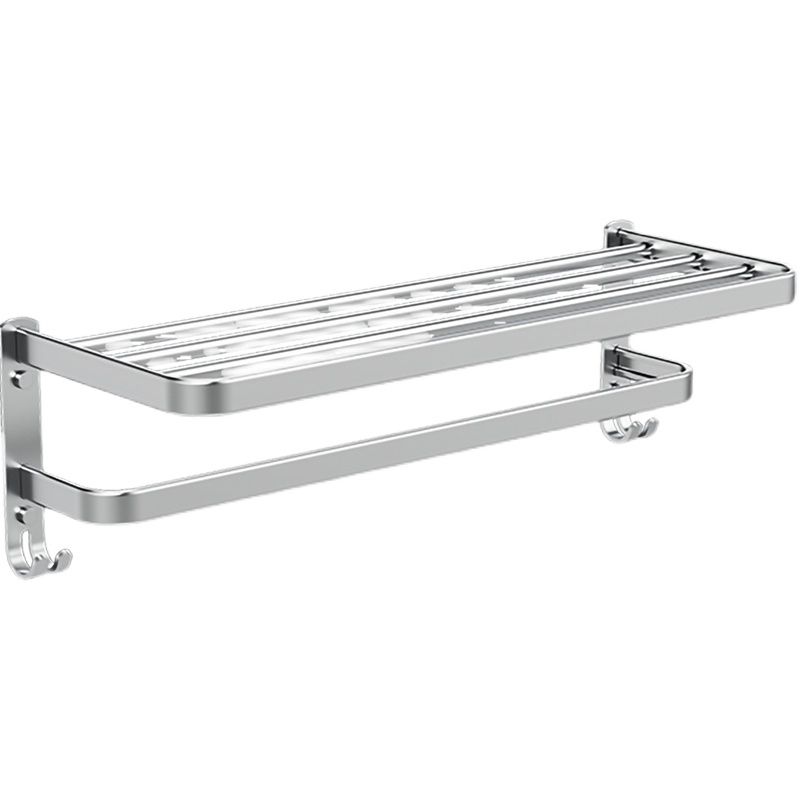 Avtoit | Minimalism Gray Bathroom Accessories Set Contemporary Style Aluminum Towel Rack
