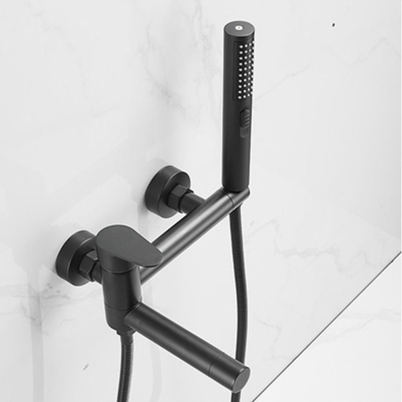 Avtoit | Modern Bathtub Edge Piece Single-Lever Wall-Mounted Bathtub Faucet with Hand Shower