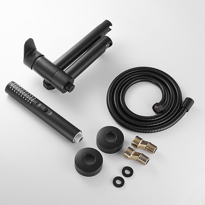 Avtoit | Modern Bathtub Edge Piece Single-Lever Wall-Mounted Bathtub Faucet with Hand Shower