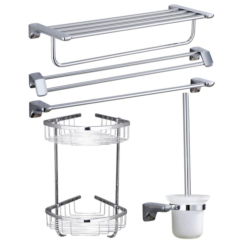Avtoit | Modern Bathroom Hardware Paper Holder Bathroom Shelf Silver Bathroom Accessory Set