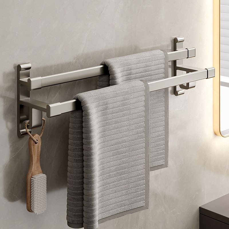 Avtoit | Gray Bathroom Accessory Set Contemporary Style Aluminum Towel Bar