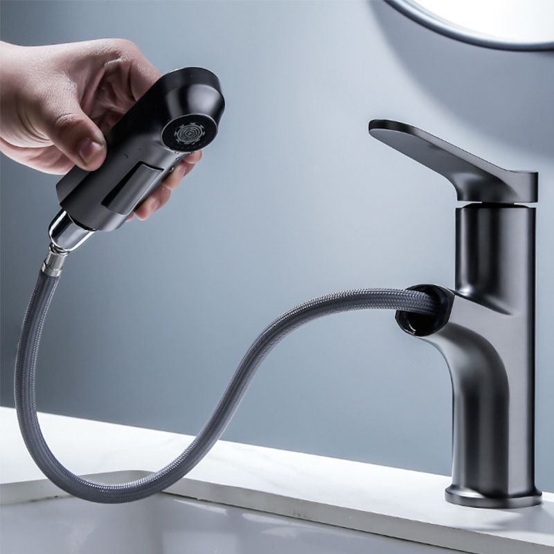 Avtoit | Vessel Sink Faucet Modern Pull-Out Bathroom Faucet with One Lever Handle
