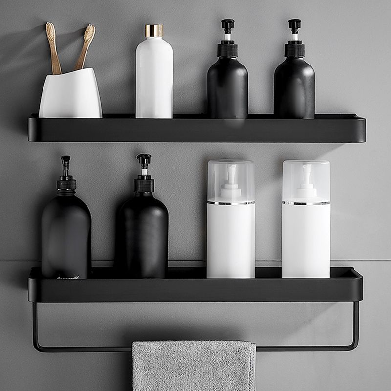 Avtoit | Matt Black Bathroom Set Modern 1/2 - Piece Stainless Steel Bath Rack