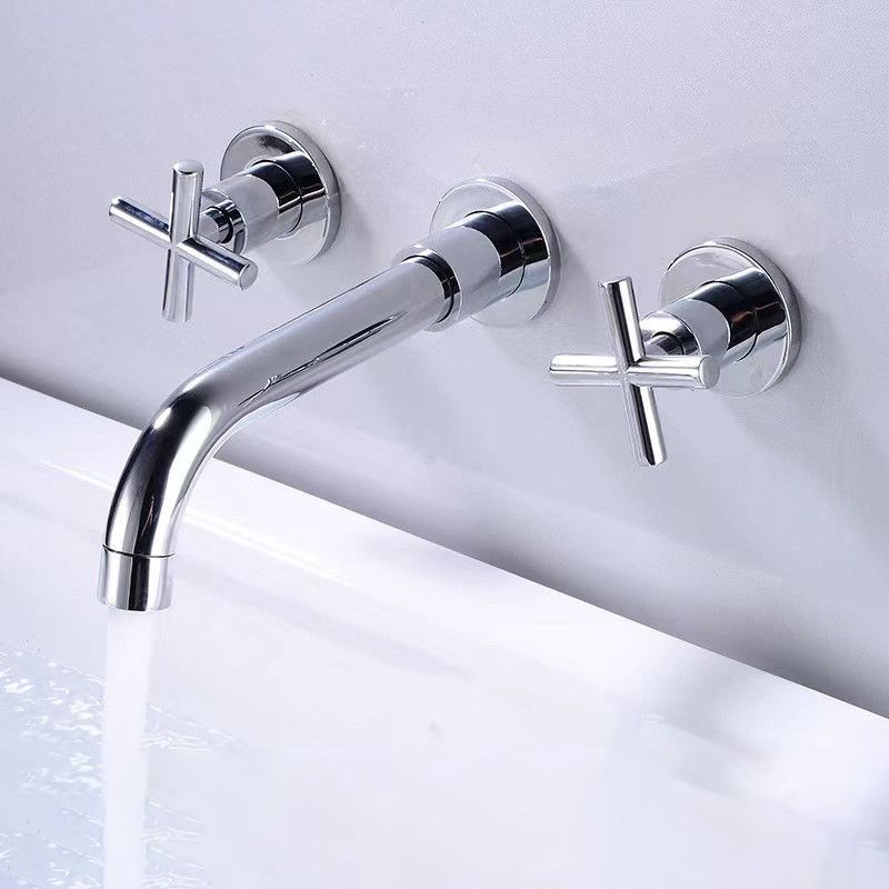 Avtoit | Modern 1- or 2-Handle Bathroom Sink Faucet Round Wall-Mounted Bathroom Faucet.