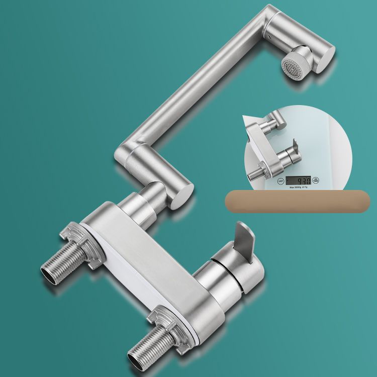 Avtoit | 2 holes sink faucet swivel stainless steel single handle central mounted faucet