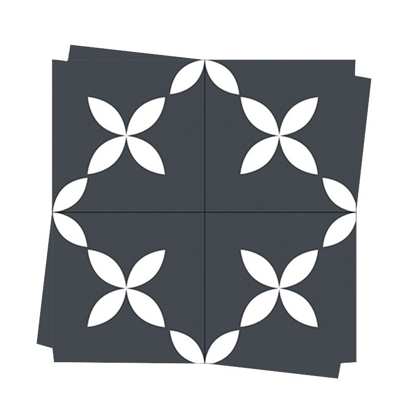 Avtoit | Square Indoor Vinyl Flooring Peel and Stick Floral Print Waterproof Vinyl Flooring