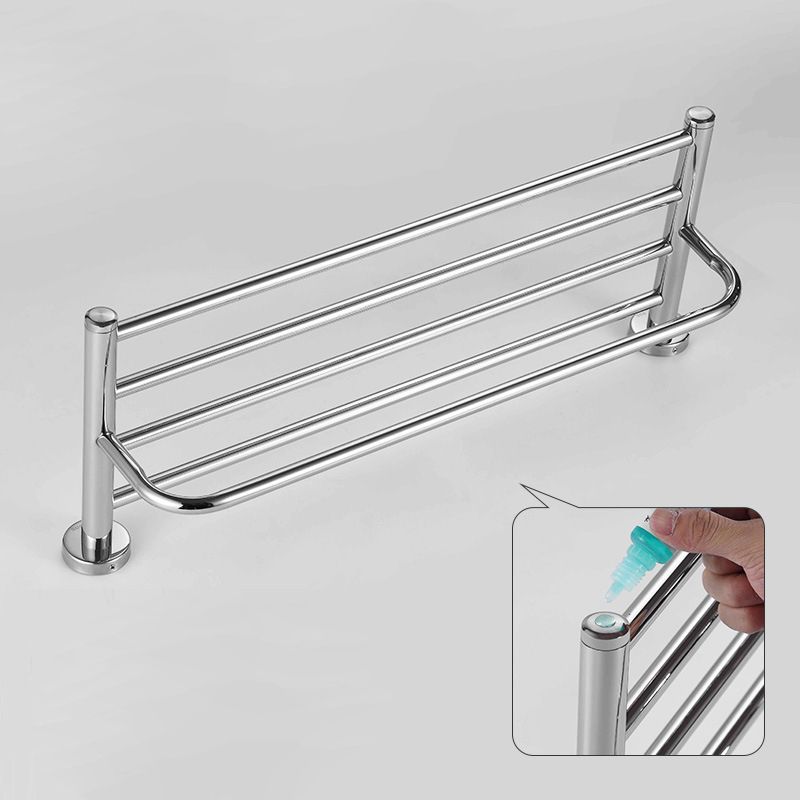 Avtoit | Polished Chrome 5-piece modern bathroom accessory set with bathroom shelf