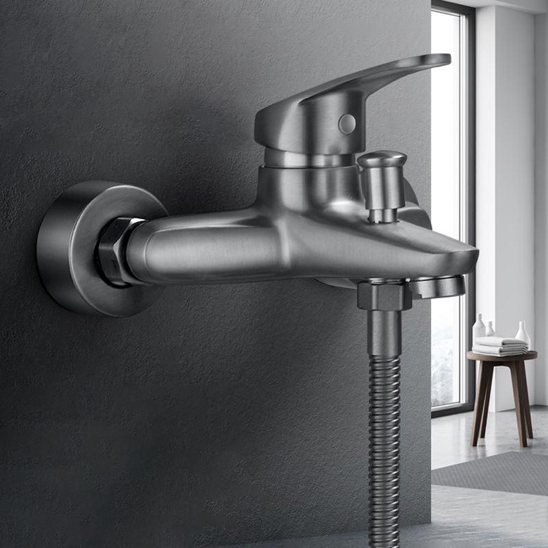 Avtoit | Bathtub filler wall mount hand shower single lever handle 2 holes low arc bathtub faucet with hose