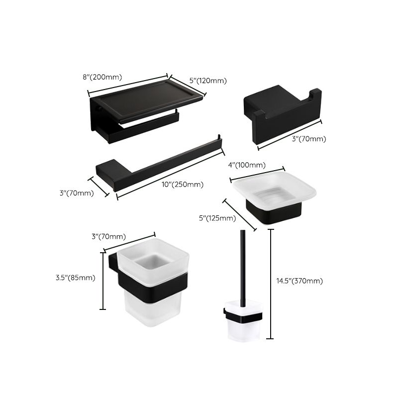 Avtoit | Traditional Bathroom Accessories Hardware Set in Black Metal
