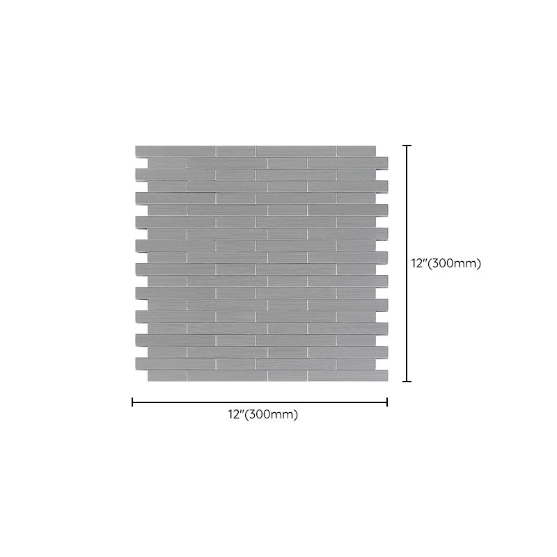 Avtoit | Subway Tile Wallpaper Contemporary Peel and Stick Wall Tile with Metal Look