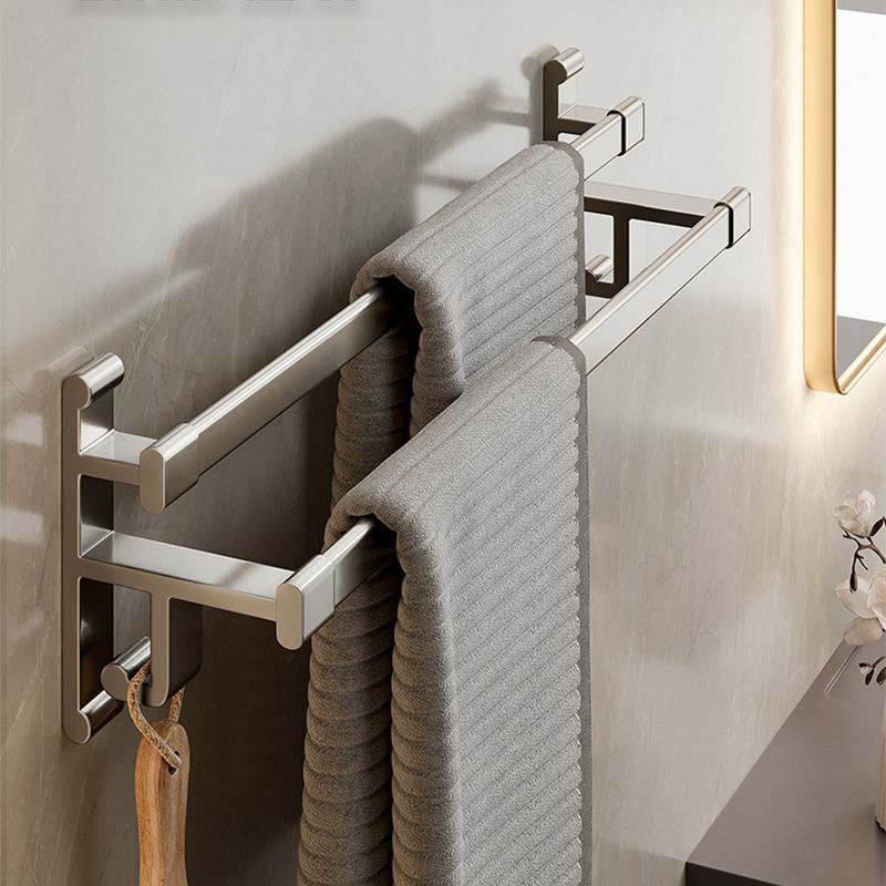 Avtoit | Gray Bathroom Accessory Set Contemporary Style Aluminum Towel Bar