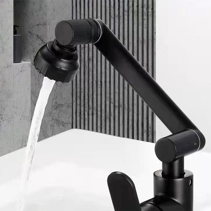 Avtoit | Modern sink faucet stainless steel lever handles swivel spout sink faucet