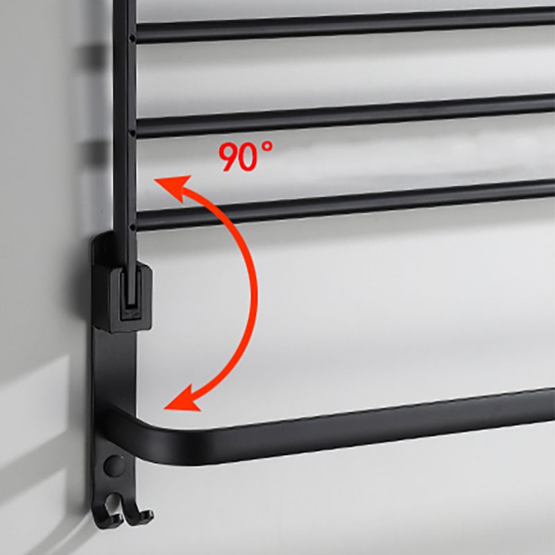 Avtoit | Contemporary Bathroom Accessory Set Black Surface Bathrobe Hook/Towel Ring Bar