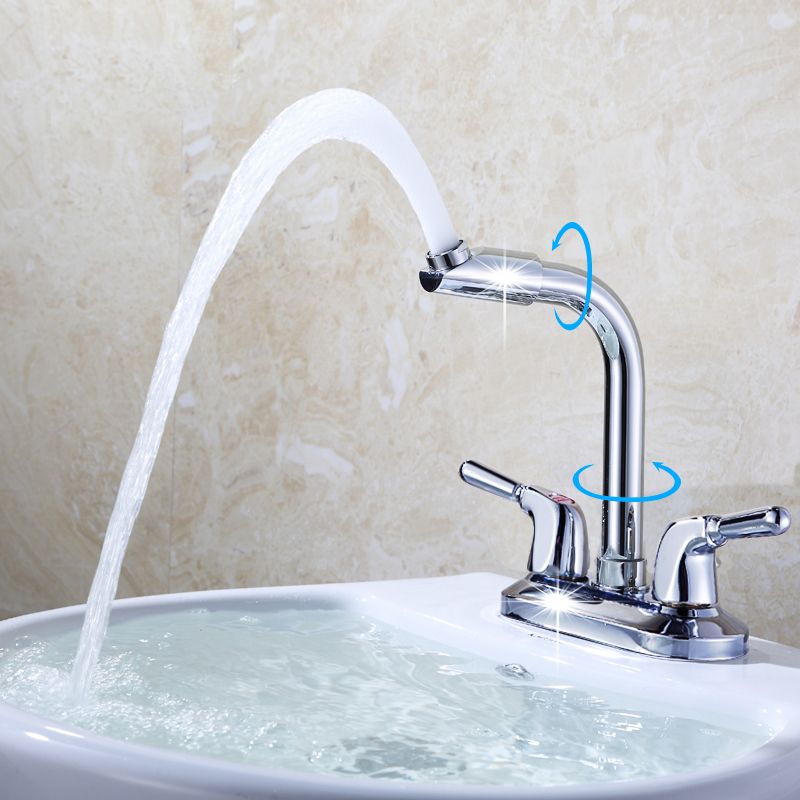 Avtoit | 2-Handle Brushed Nickel Widespread Faucet 2-Hole Centered Bathroom Sink Faucet with Brass