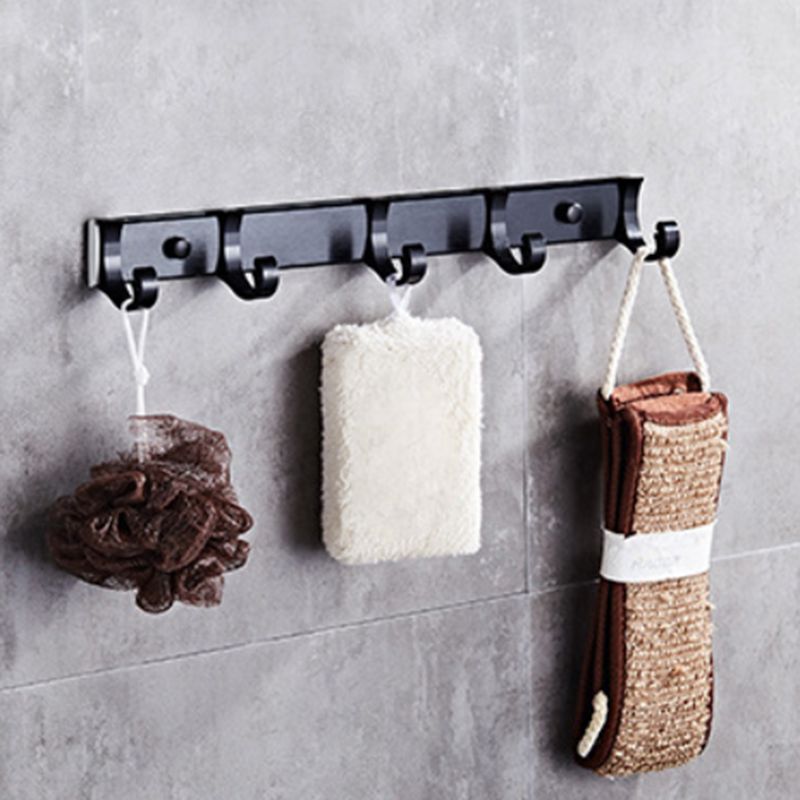 Avtoit | Modern 5/6-piece bathroom accessory set with bathroom shelf/robe hooks/towel bar