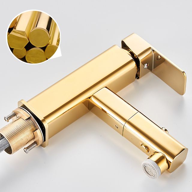 Avtoit | Luxury Extendable Basin Faucet Cubic Low Arc Vanity Faucet