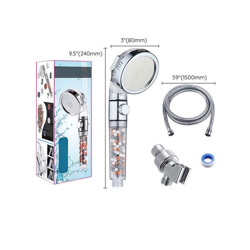 Avtoit | Modern Handheld Shower Head Round Filter Ball Spray Head in Silver