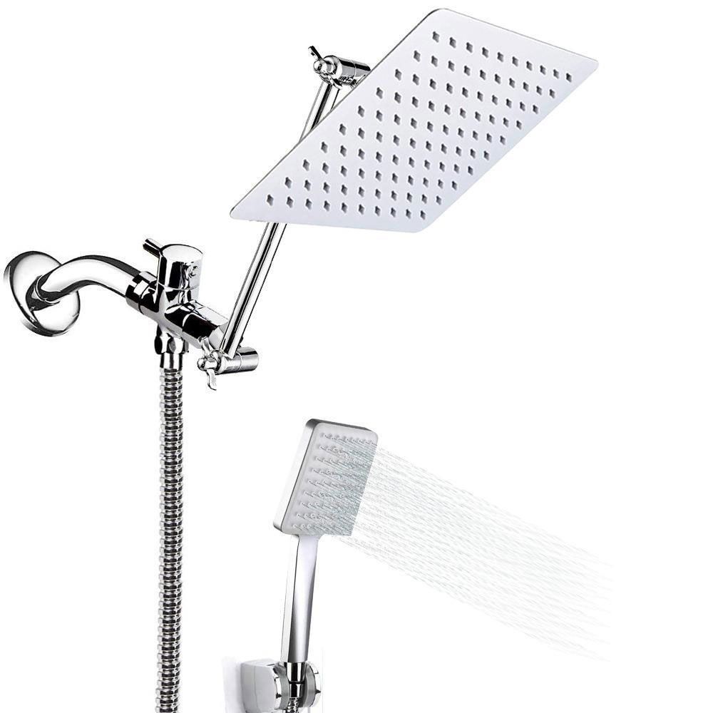 Avtoit | Contemporary Shower Head Combination Polished Stainless Steel Wall-Mounted Shower Head