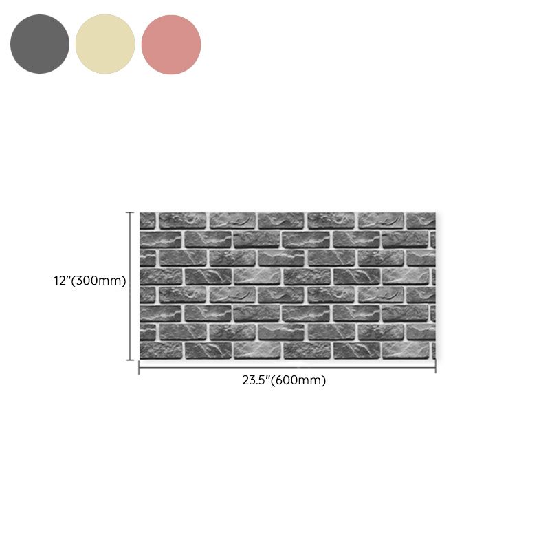Avtoit | Industrial Wall Ceiling 3D Artificial Brick Living Room Peel and Stick Covering (5-Pack)