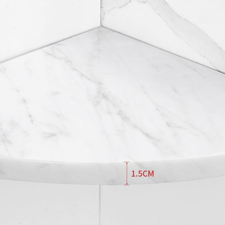Avtoit | 2-piece Bathroom Hardware Set Metal and Marble Bathroom Shelf Set