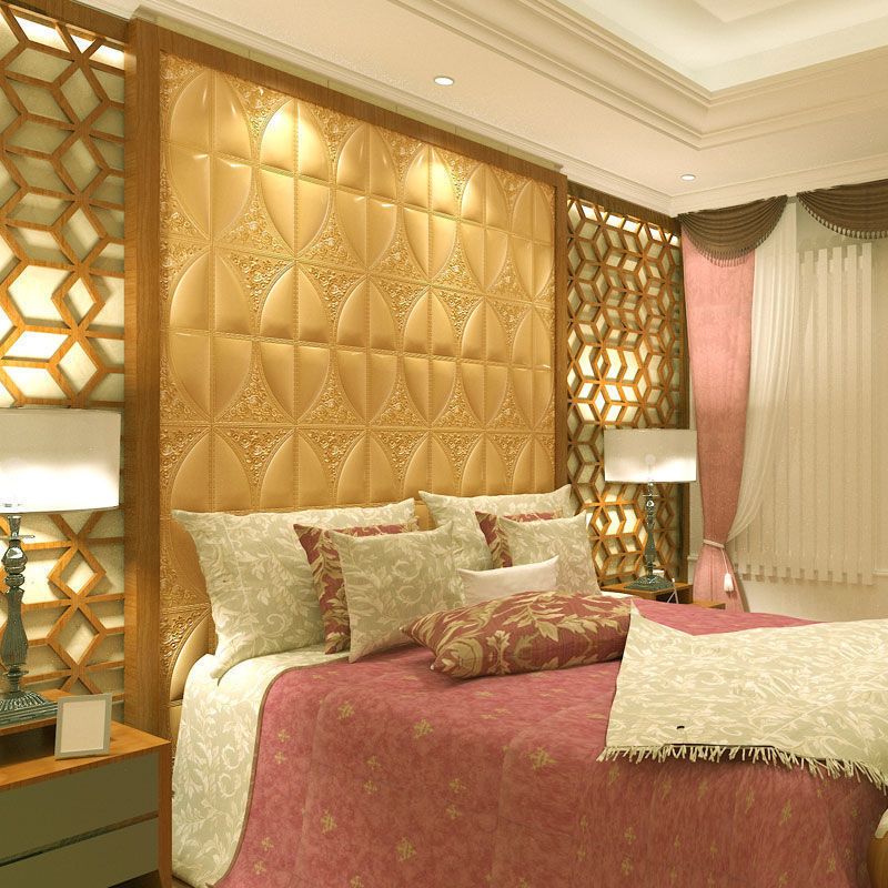 Avtoit | Modern Style Plastic Wall Panel Living Room Peel and Stick 3D Wall Covering