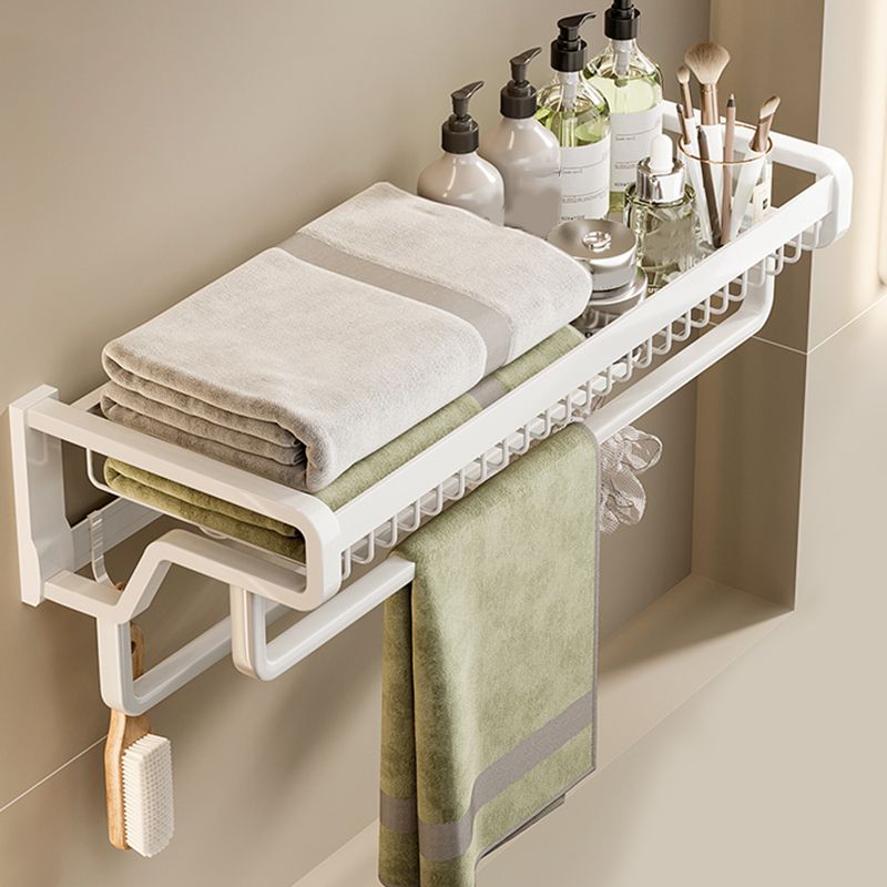 Avtoit | Contemporary bathroom accessory set made of matte stainless steel-aluminum with bathrobe hook/bath shelf