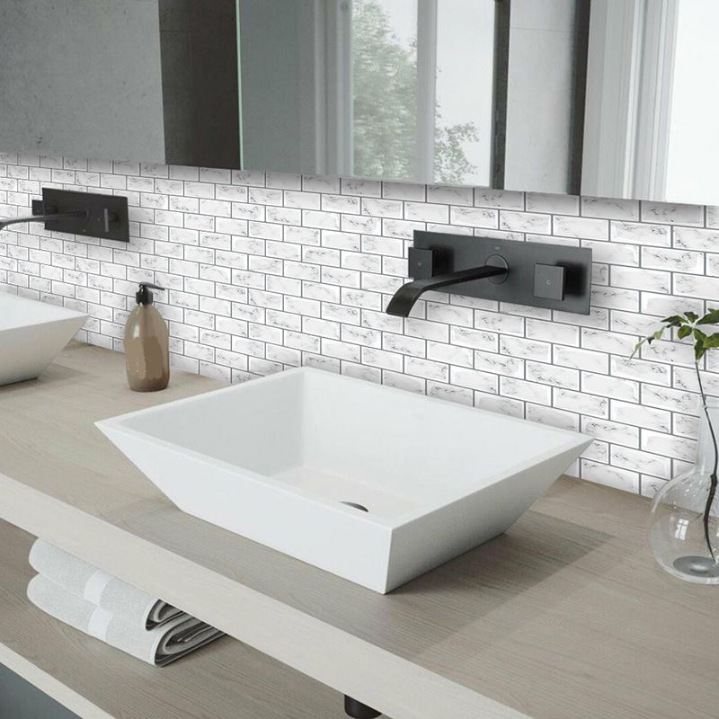 Avtoit | Peel and Stick Tiles Rectangular Stain Resistant PVC Subway Peel and Stick Tiles for the Kitchen