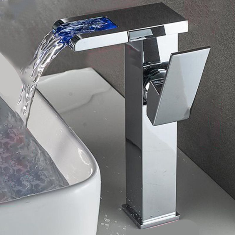 Avtoit | Modern Faucet for Sink Brass Lever Handles LED Waterfall Sink Mixer